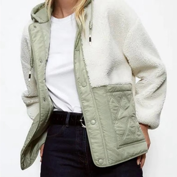 Zara sherpa long woman’s  jacket - Picture 1 of 14